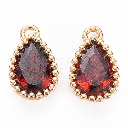 Brass Inlaid Cubic Zirconia Charms KK-S356-771B-1