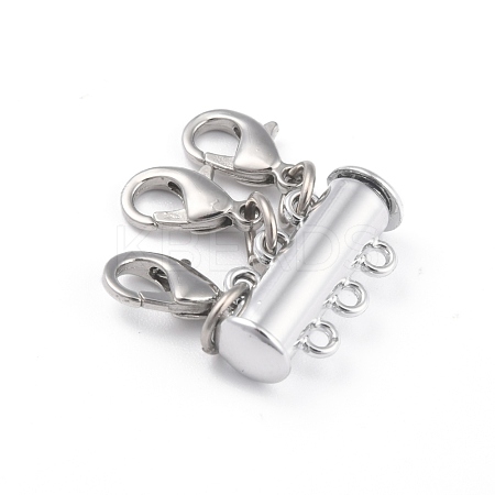 Alloy Magnetic Slide Lock Clasps X-PALLOY-YW0001-17P-1