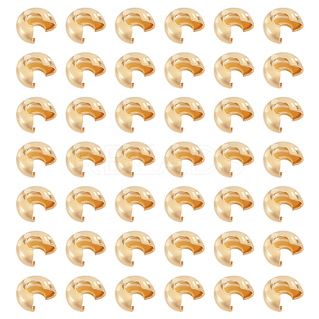 150Pcs Brass Crimp Beads KK-ME0003-52B-1