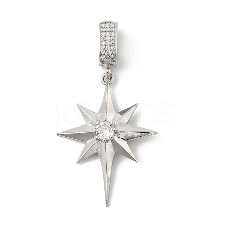 Brass Micro Pave Cubic Zirconia Pendants KK-U047-11P-1