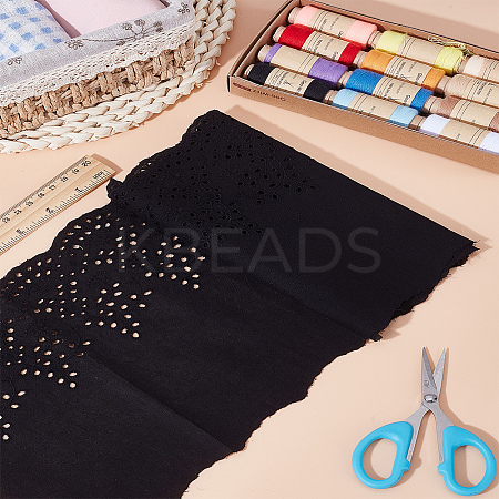 1 Yard Cotton Embroidery Flower Lace Ribbons OCOR-LP0004-12-1