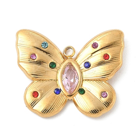 304 Stainless Steel Pendants STAS-F319-06G-03-1