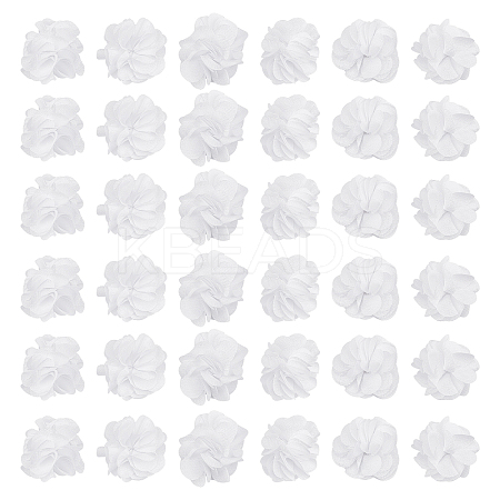 40Pcs Polyester Fabric Flowers FIND-CP0001-07A-1