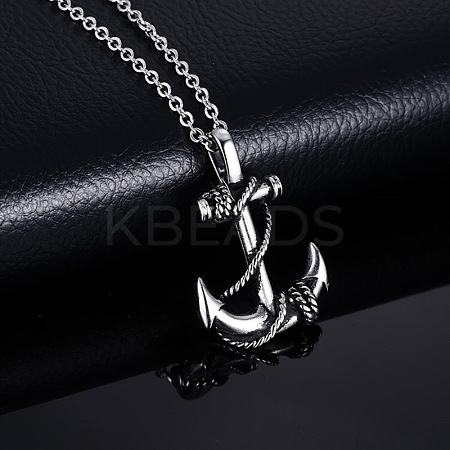 Pirate Anchor Alloy Pendant Necklaces FS-WGF47F3-02-1