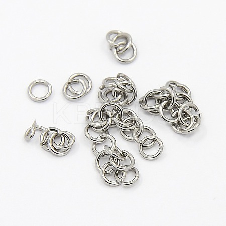 Tarnish Resistant 304 Stainless Steel Open Jump Rings STAS-M008-04C-1