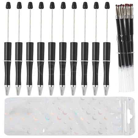 10Pcs ABS Plastic & Iron Ball-Point Pen AJEW-FS0001-41D-1