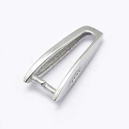 Anti-Tarnish Rhodium Plated 925 Sterling Silver Pendant Bails STER-P034-63P-1