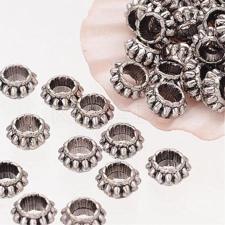 Rondelle Tibetan Silver Spacer Beads AB30-NF-1