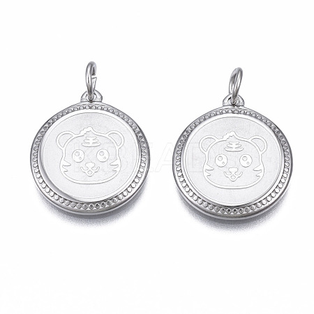 Non-Tarnish 304 Stainless Steel Pendants STAS-N097-225P-1
