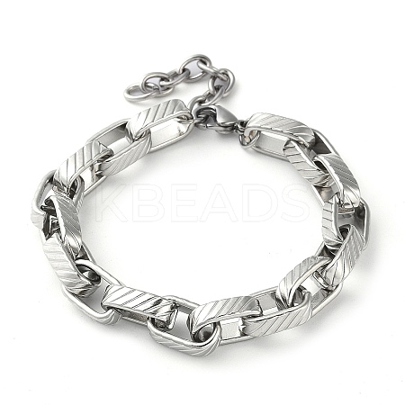 Non-Tarnish 304 Stainless Steel Box Chain Bracelet LS-STAS-Z055-06P-1