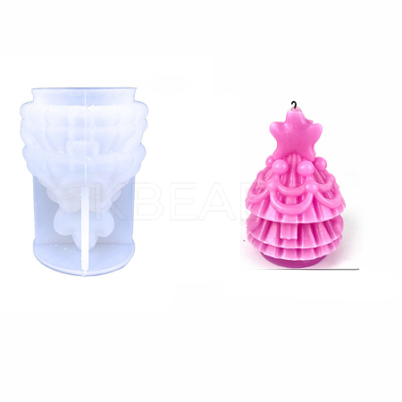 DIY Christmas Tree Food Grade Silicone Candle Molds XMAS-PW0001-023G-1