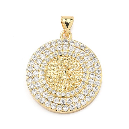 Brass Micro Pave Cubic Zirconia Pendants KK-H539-17A-05-1