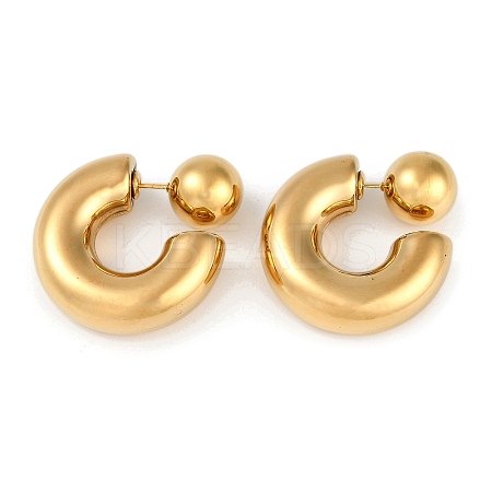 304 Stainless Steel Stud Earrings EJEW-D282-02G-01-1