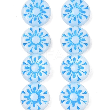 Czech Pressed Glass Beads GLAA-I061-46-1