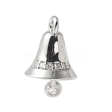 Brass Micro Pave Cubic Zirconia Pendants KK-P290-27P-1