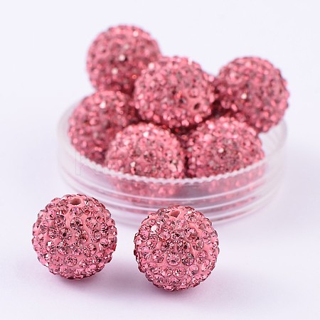 Grade A Rhinestone Pave Disco Ball Beads RB-Q105-6-1