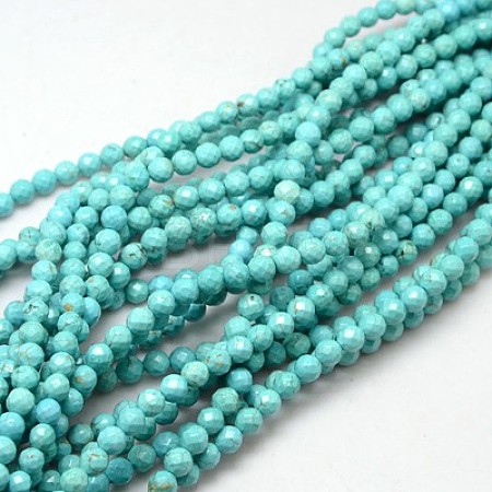 Natural Howlite Round Beads Strands TURQ-L017-3mm-02B-1