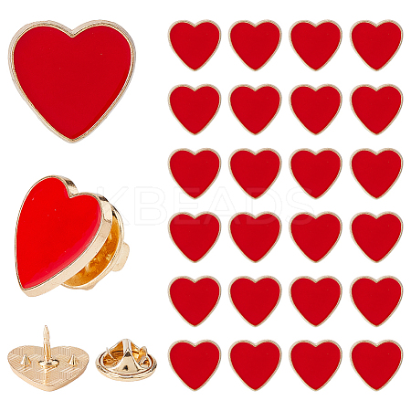 26Pcs Heart Alloy Enamel Lapel Pin Backs for Backpack Clothes JEWB-FH0003-13-1