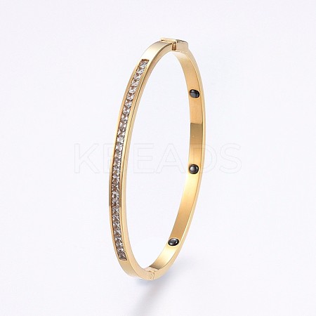304 Stainless Steel Bangles BJEW-P223-20G-1