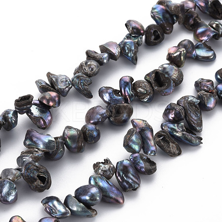 Natural Keshi Pearl Beads Strands PEAR-S021-157-1