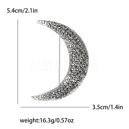 Alloy Rhinestone Brooch for Backpack Clothes PW-WGA54C8-03-1