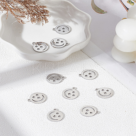 10Pcs 304 Stainless Steel Charms STAS-LP0003-18-1