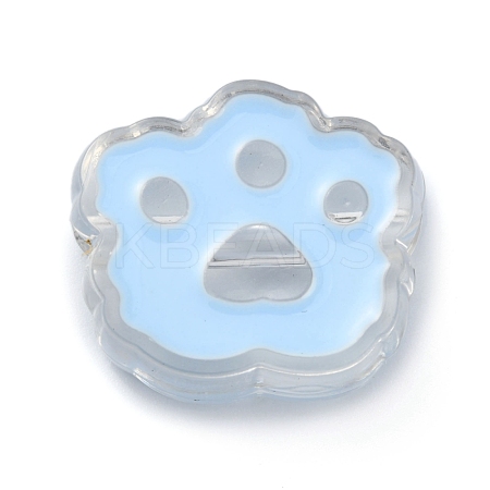 Transparent Acrylic European Beads OACR-CJC0006-03B-1