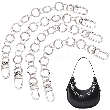 4Pcs Iron & 304 Stainless Steel Bag Strap Chains HJEW-PH0001-34-1