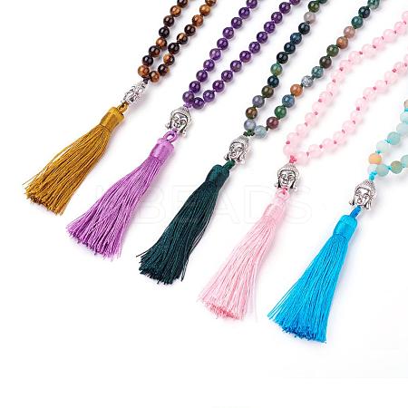 Tassel Pendant Necklaces NJEW-P191-A-1