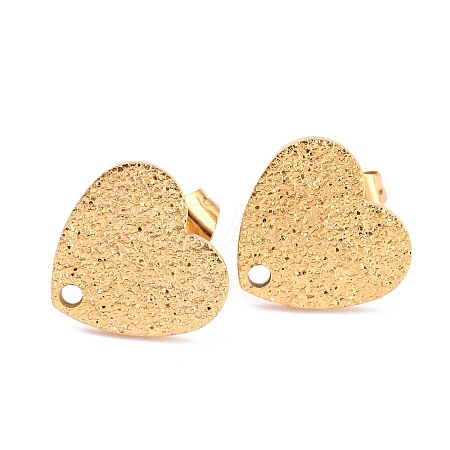 Ion Plating(IP) 304 Stainless Steel Stud Earring Findings LS-EJEW-O104-14G-1