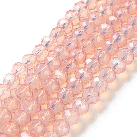 Baking Paint Transparent Glass Beads Strands DGLA-A034-J6MM-D04-1