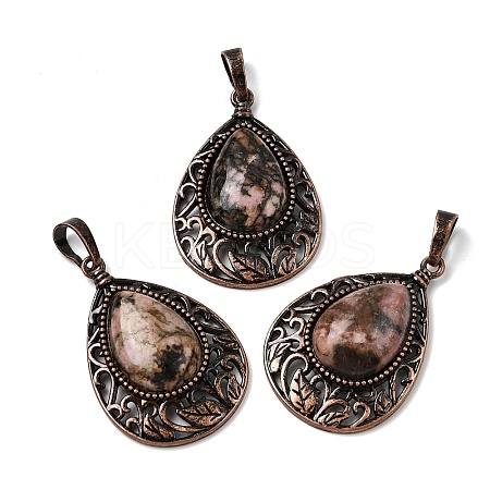 Natural Rhodonite Pendants G-A297-05R-14-1