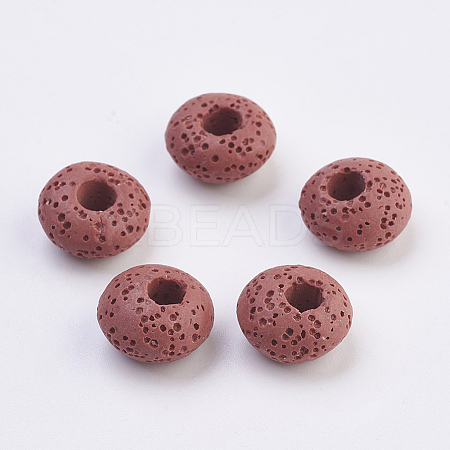 Natural Dyed Lava Rock European Beads G-E477-A02-1