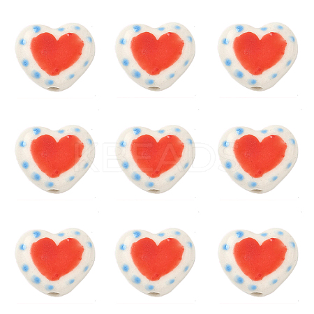 6Pcs Handmade Porcelain Beads PORC-YW0001-47-1
