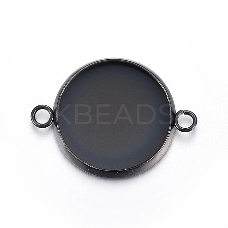 Stainless Steel Cabochon Connector Settings X-STAS-L211-04D-B-1