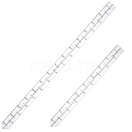 2Pcs 2 Styles Acrylic Measuring Tool TOOL-GA0002-05-1