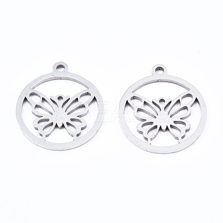 Non-Tarnish 201 Stainless Steel Pendants X-STAS-T044-198P-1
