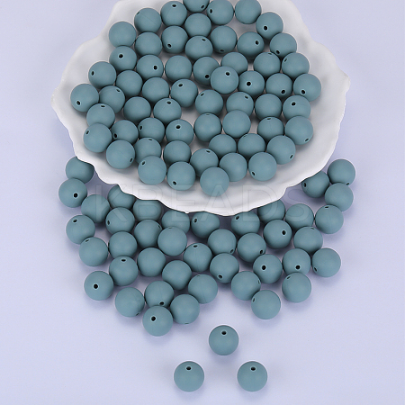 Round Silicone Focal Beads SI-JX0046A-103-1