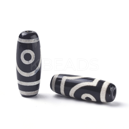 Tibetan Style 2-Eye dZi Beads TDZI-D008-25-1