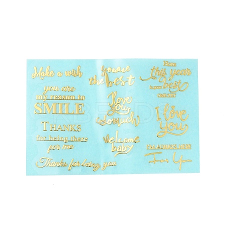 Brass Self-Adhesive Picture Stickers DIY-C059-01B-1
