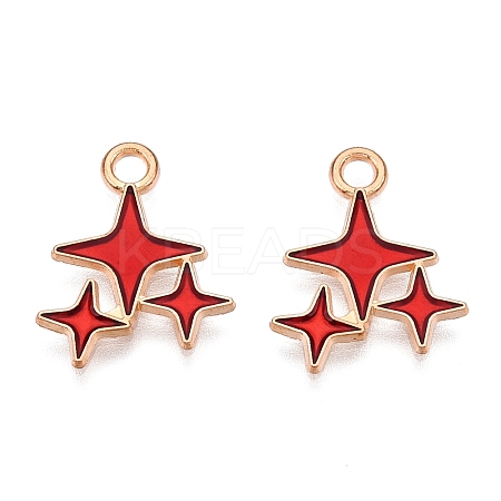 Alloy Enamel Pendants X1-ENAM-T020-38C-RS-1
