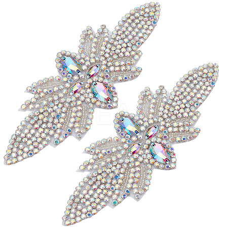 Flower Glass Seed Cloth Sew on Appliques PATC-WH0008-92B-1