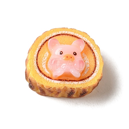 Cute Pig Theme Resin Imitation Food Decoden Cabochons LS-RESI-U0003-02D-1