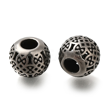 304 Stainless Steel European Beads STAS-D191-14B-AS-1