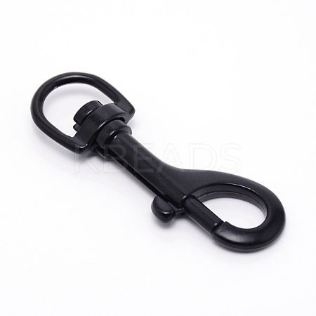 Alloy Round Steel Swivel Eye Bolt Snap Hook PALLOY-WH0085-71-1