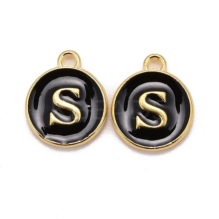 Golden Plated Alloy Charms LS-X-ENAM-S118-02S-1