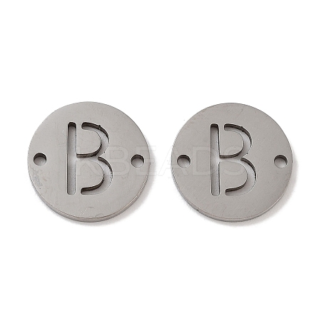 Non-Tarnish 201 Stainless Steel Hollow Flat Round Links FIND-R149-03B-P-1
