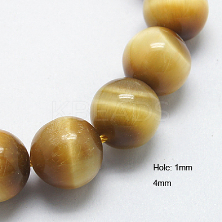 Natural Gold Tiger Eye Beads Strands G-G212-4mm-18-1