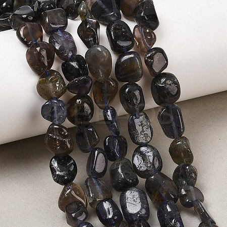 Natural Iolite/Cordierite/Dichroite Beads Strands G-A284-A02-02-1