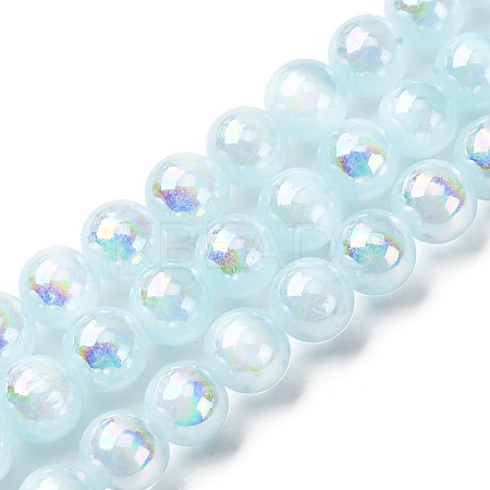 Plating Natural Selenite Beads Strands G-G120-A01-02-03-1